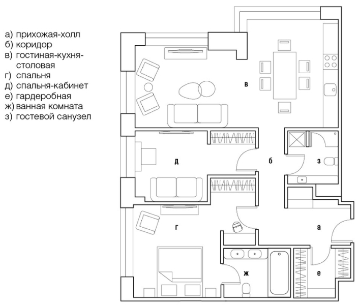 Эстетичная квартира с интерьером вне времени в Москве